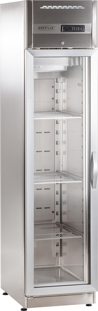 Edelstahlkühlschrank mit Glastür KU 358 G - KBS